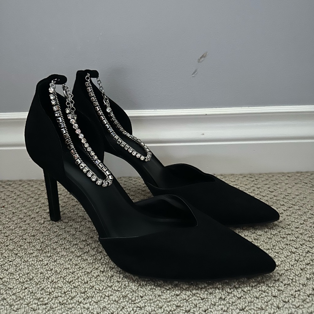 Open Edit Ashtyn Chain Strap Pointed Toe Pump